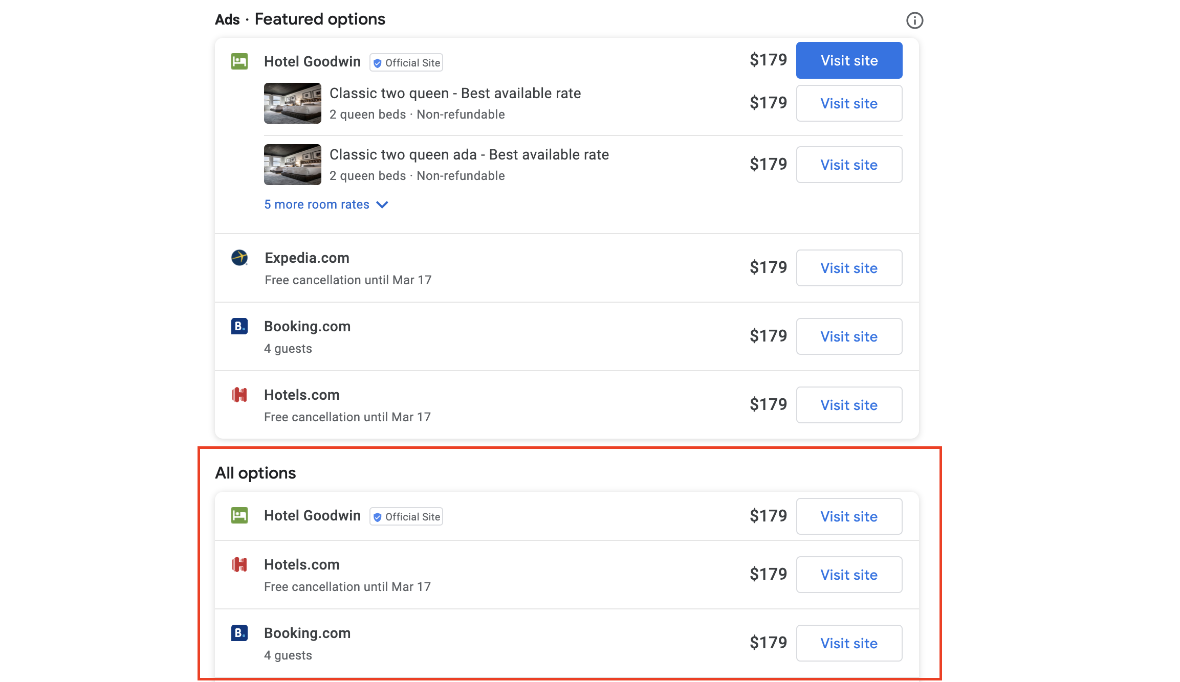 Google Hotel Ads Now Showing Free Listings