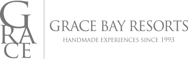 Grace Bay Resorts logo with large stacked GRACE on the left and the words GRACE BAY RESORTS HANDMADE EXPERIENCES SINCE 1993 on the right.