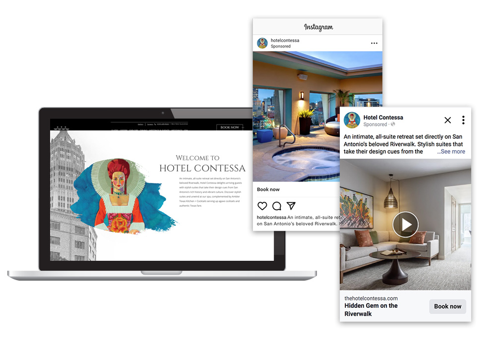 High-Opportunity Hotel Social Marketing Strategy Yields Outsize ROAS for Hotel Contessa