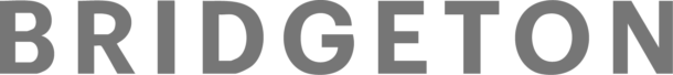 The word BRIDGETON in large, bold, gray capital letters on a white background.