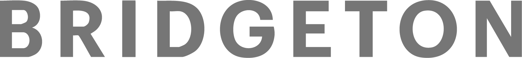 The word BRIDGETON in large, bold, gray capital letters on a white background.