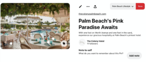 Example of a Pinterest Hotel Ad